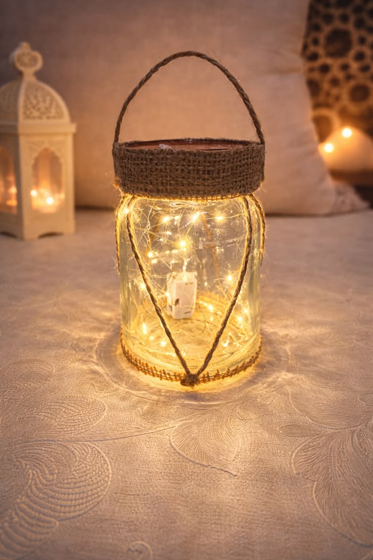 Lampu hias dari botol kaca