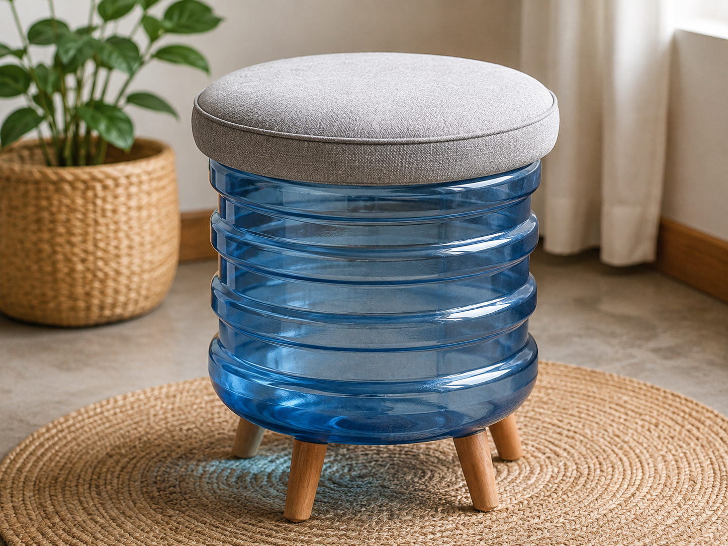 Kursi mini dari galon plastik